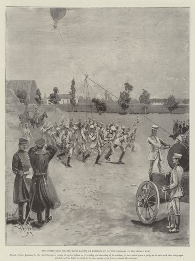 New Contrivance for the Rapid Raising or Lowering of Captive Balloons in the German Army by Henry Charles Seppings Wright